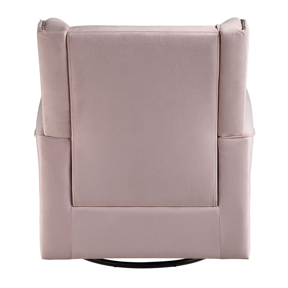 Tamaki Accent Chair w/Swivel Pink Fabric. Picture 5