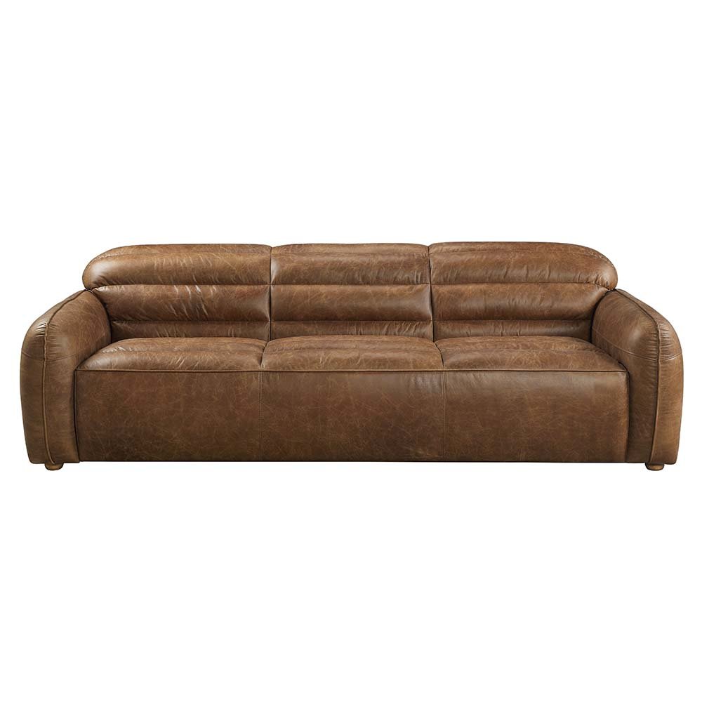 Rafer Sofa Cocoa Top Grain Leather. Picture 3