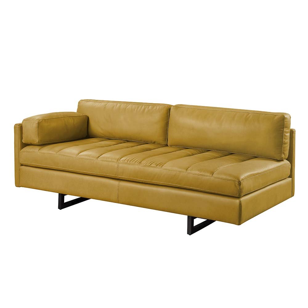 Radia Sofa w/Pillow Turmeric Top Grain Leather. Picture 2