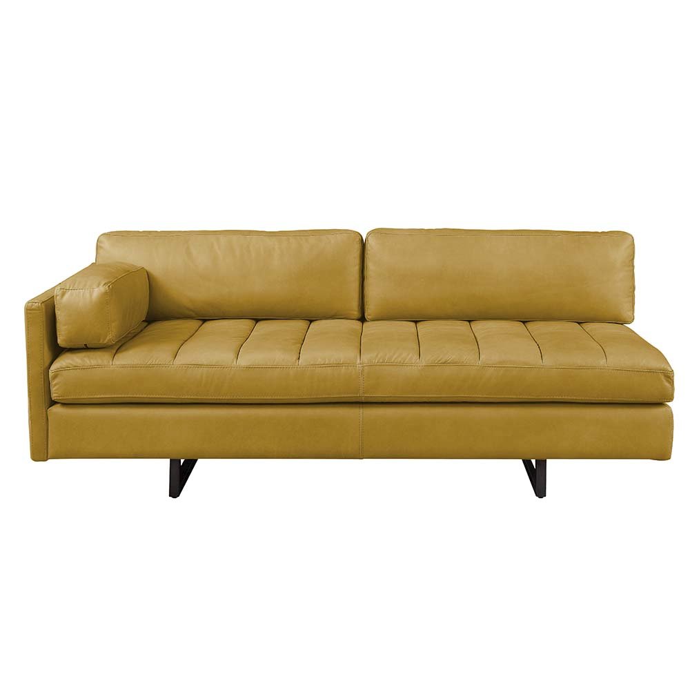 Radia Sofa w/Pillow Turmeric Top Grain Leather. Picture 3