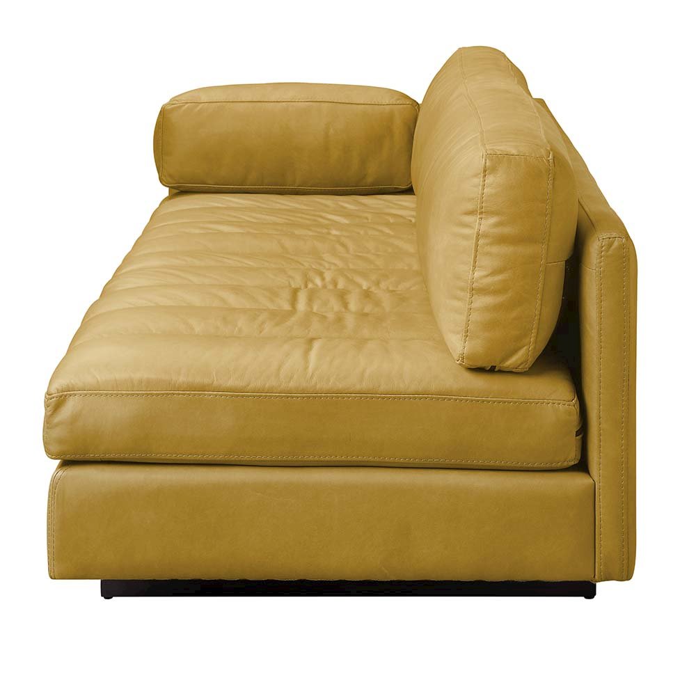 Radia Sofa w/Pillow Turmeric Top Grain Leather. Picture 4
