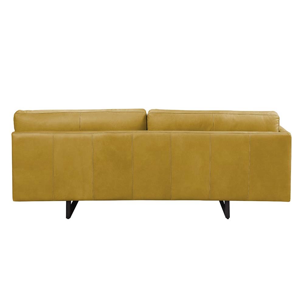 Radia Sofa w/Pillow Turmeric Top Grain Leather. Picture 5
