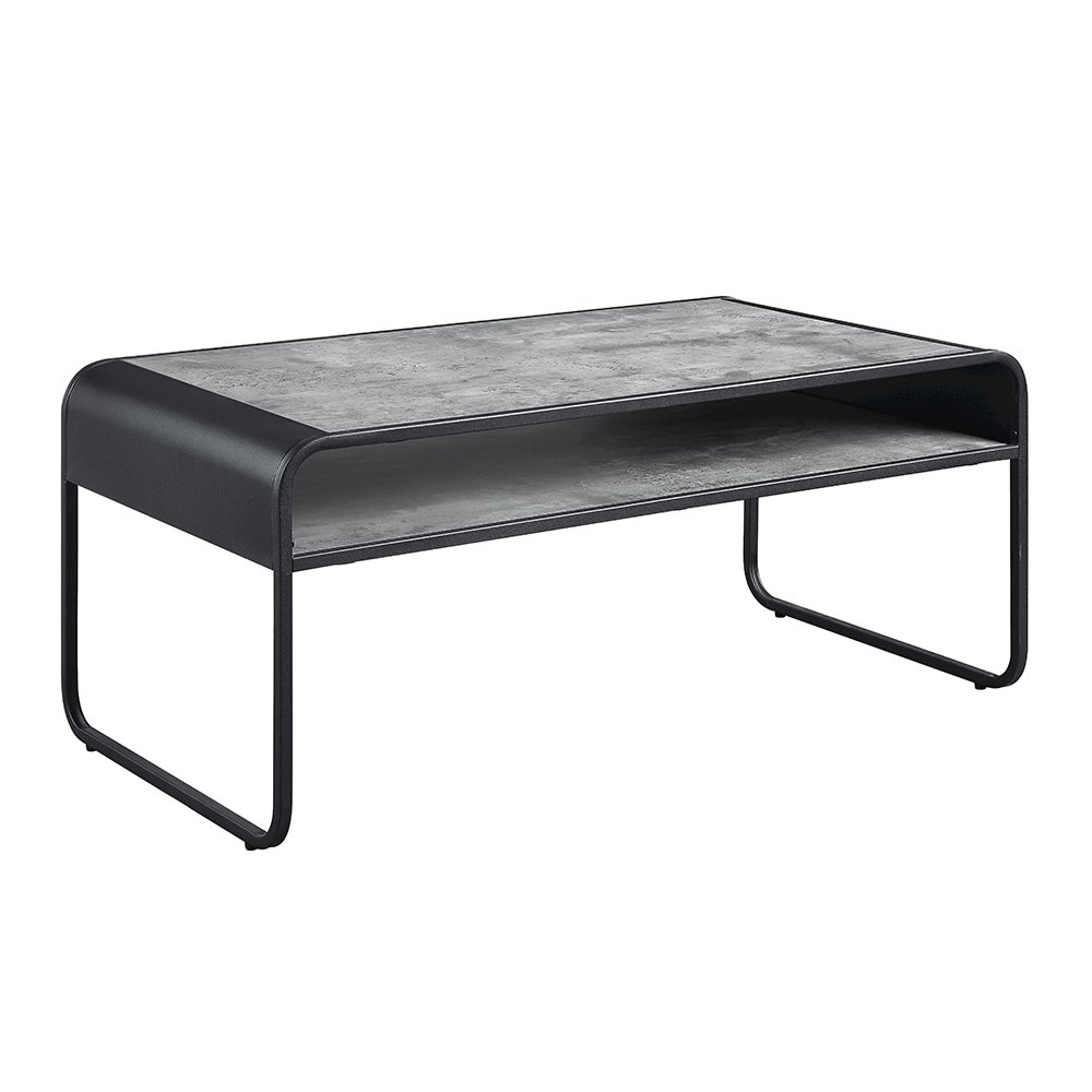 Raziela Coffee Table Concrete Gray & Black. Picture 2