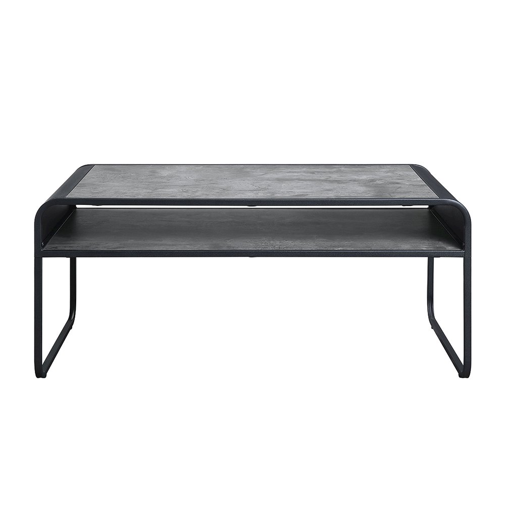 Raziela Coffee Table Concrete Gray & Black. Picture 3