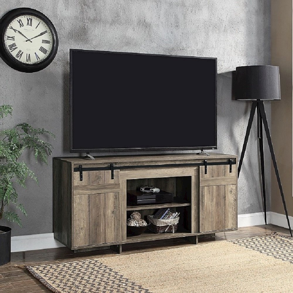 Bellarosa TV Stand (Same As 91608) Gray Washed. Picture 1