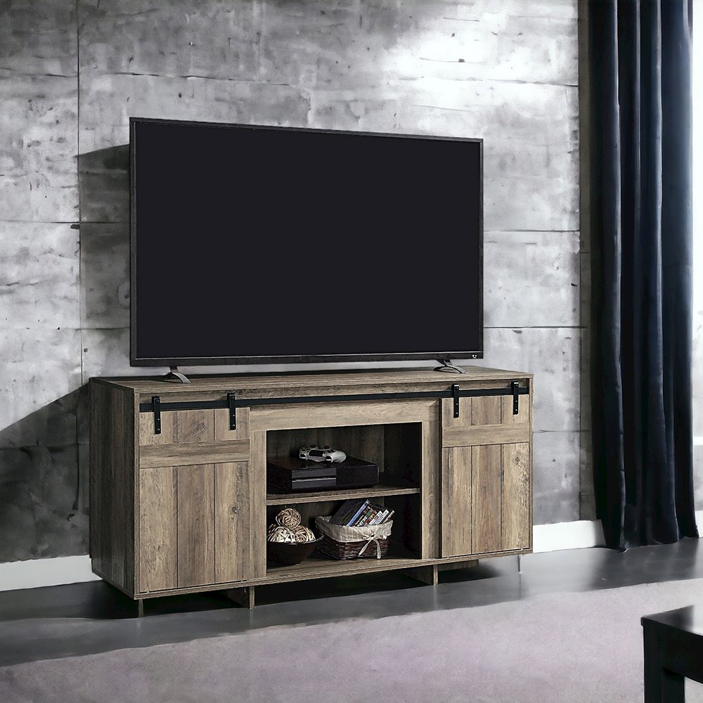 Bellarosa TV Stand (Same As 91608) Gray Washed. Picture 7