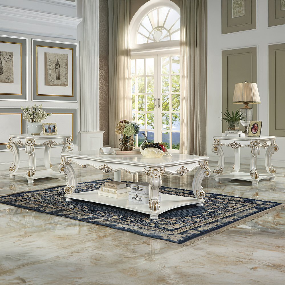 Vendome Coffee Table (Square) Antique Pearl. Picture 8