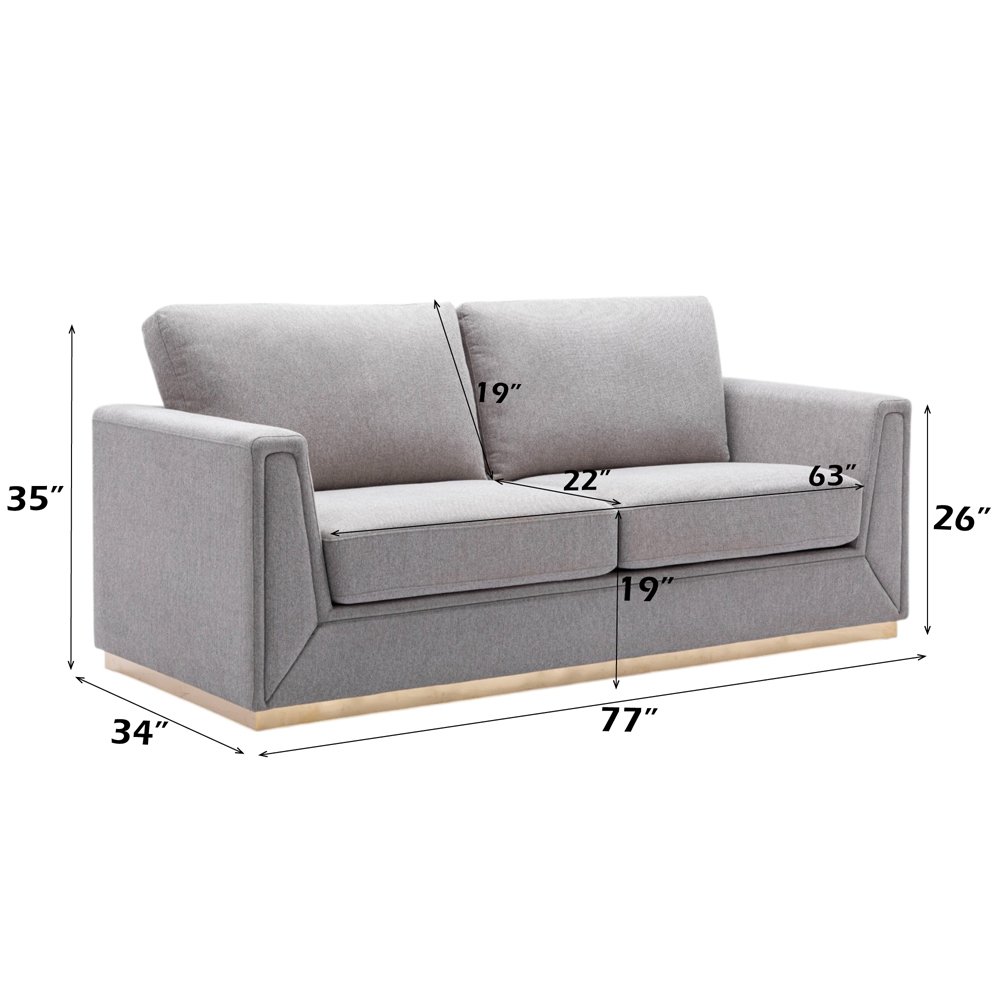 Valin Sofa Gray Linen. Picture 8