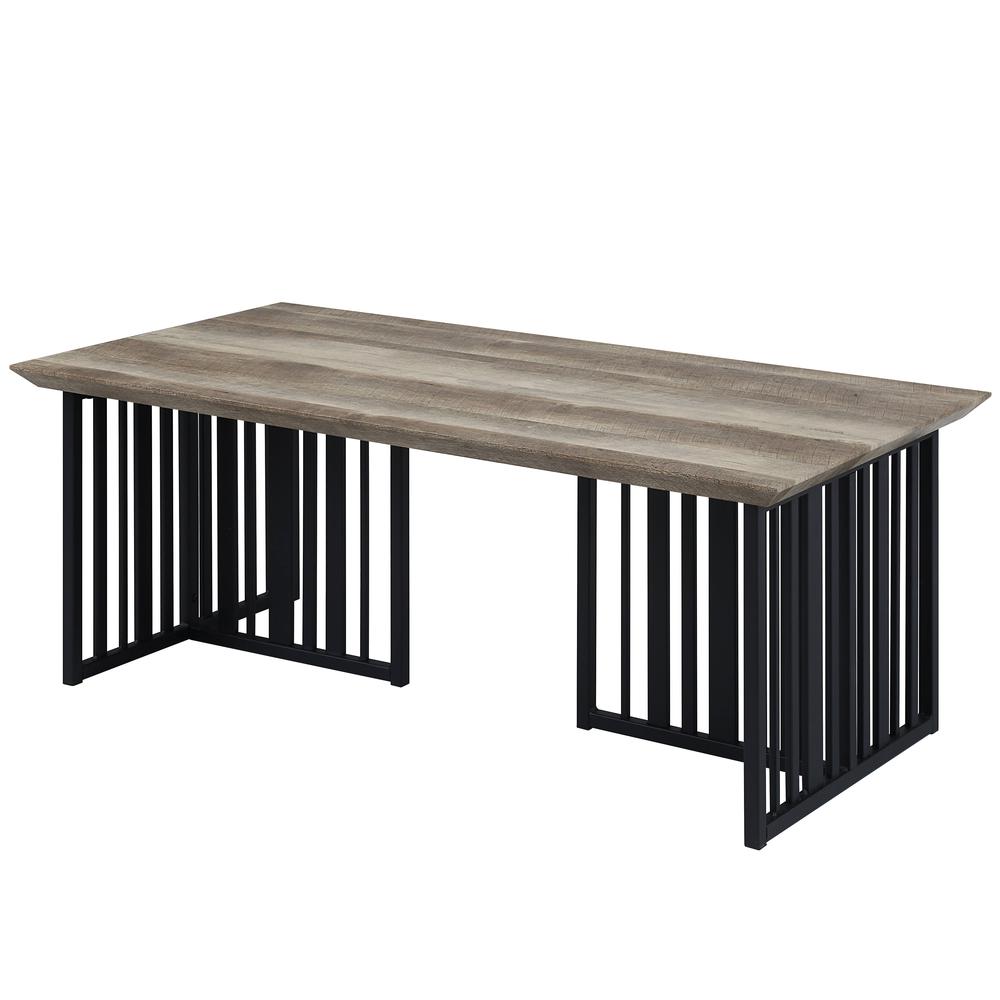 Zudora Coffee Table in Antique Oak & Black Finish. Picture 2