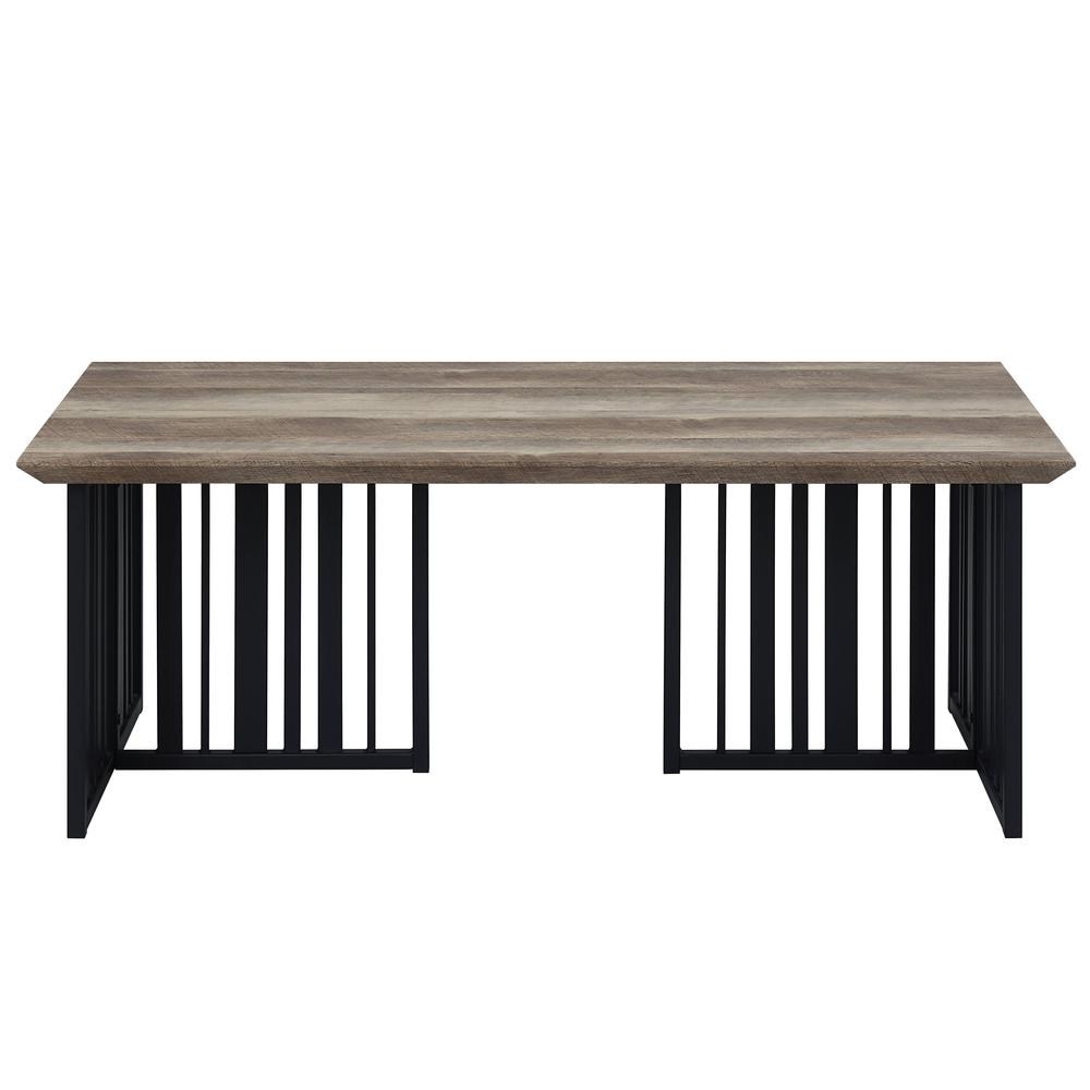 Zudora Coffee Table in Antique Oak & Black Finish. Picture 1