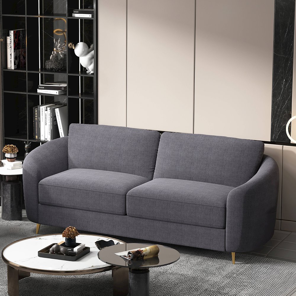 Yuina Sofa Gray Linen. Picture 1