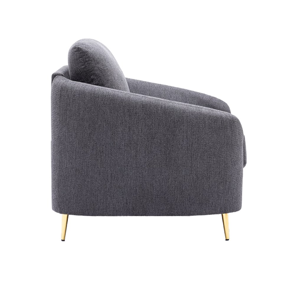 Yuina Loveseat Gray Linen. Picture 4