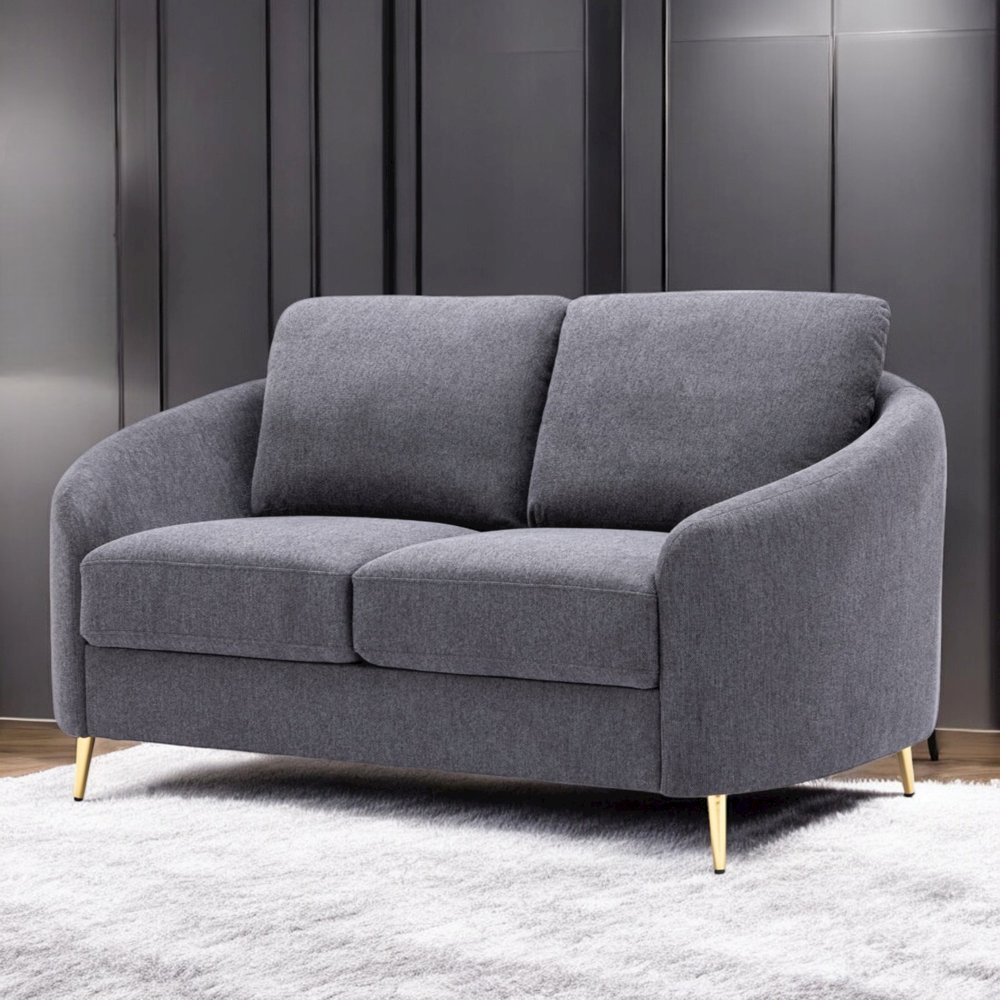 Yuina Loveseat Gray Linen. Picture 7