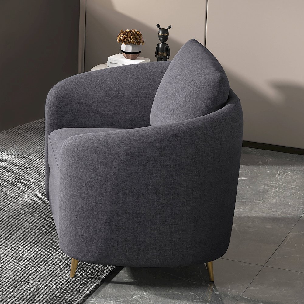 Yuina Chair Gray Linen. Picture 1
