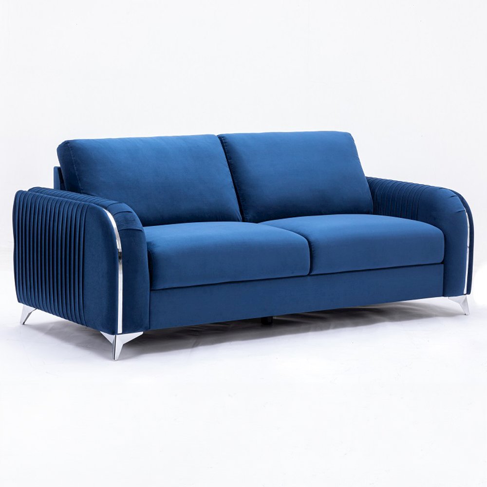 Wenona Sofa Blue Velvet. Picture 2
