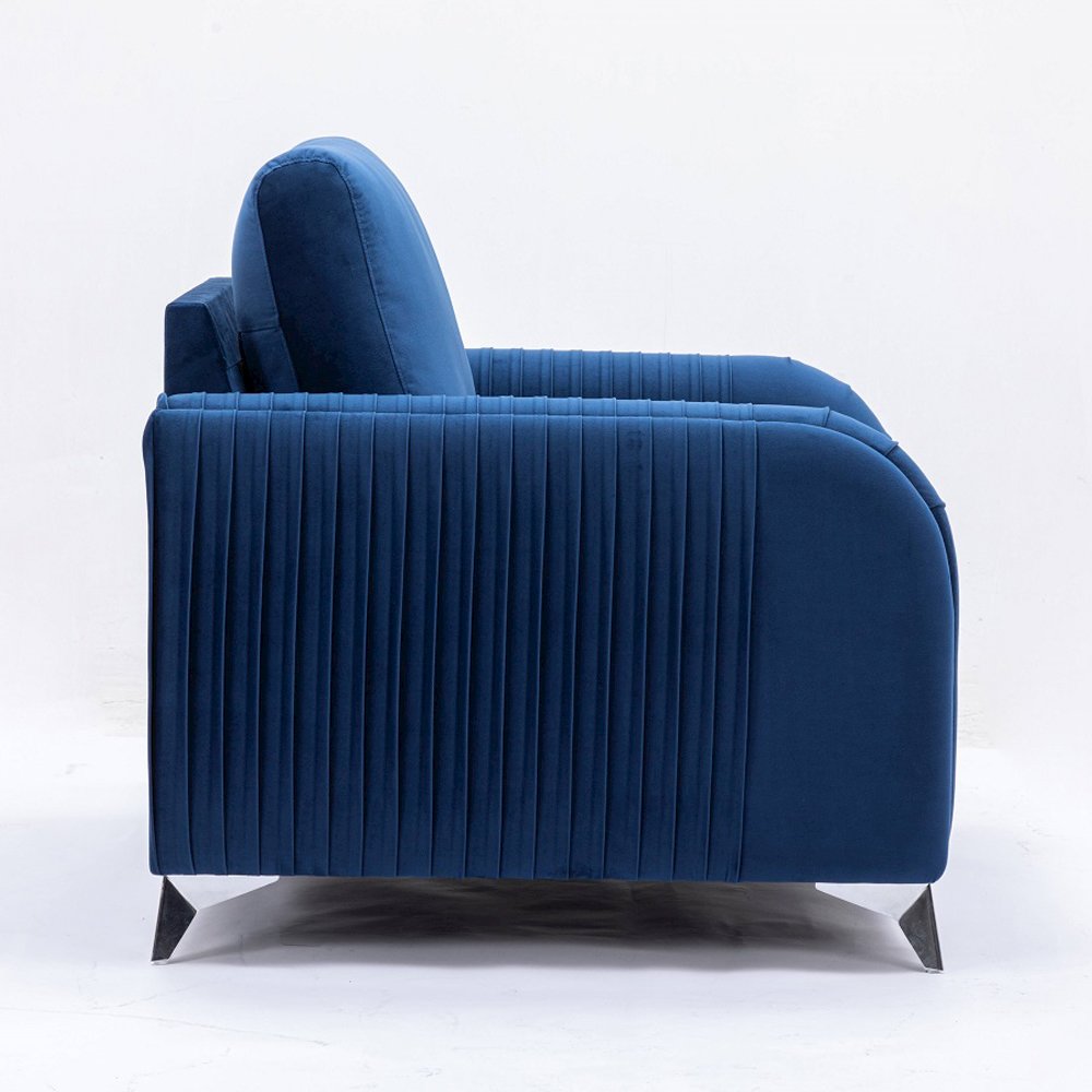 Wenona Sofa Blue Velvet. Picture 4