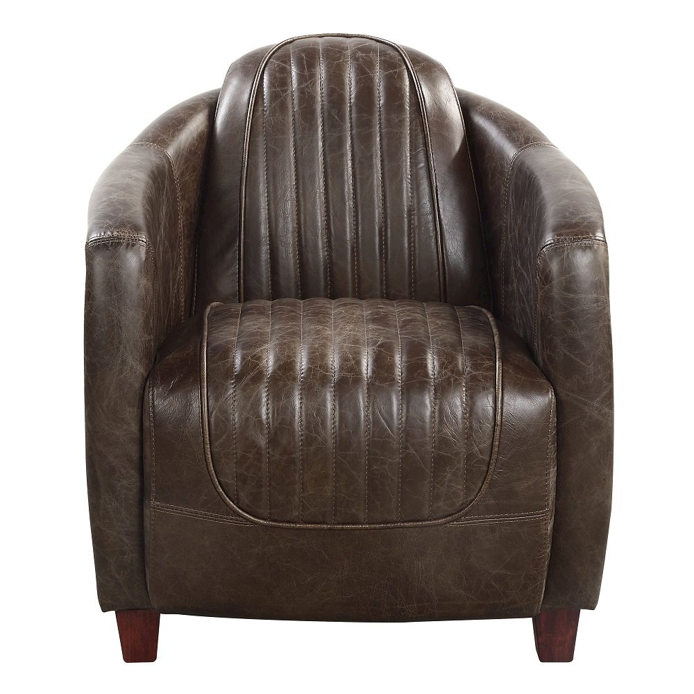 Brancaster Chair Antique Slate Top Grain Leather. Picture 3
