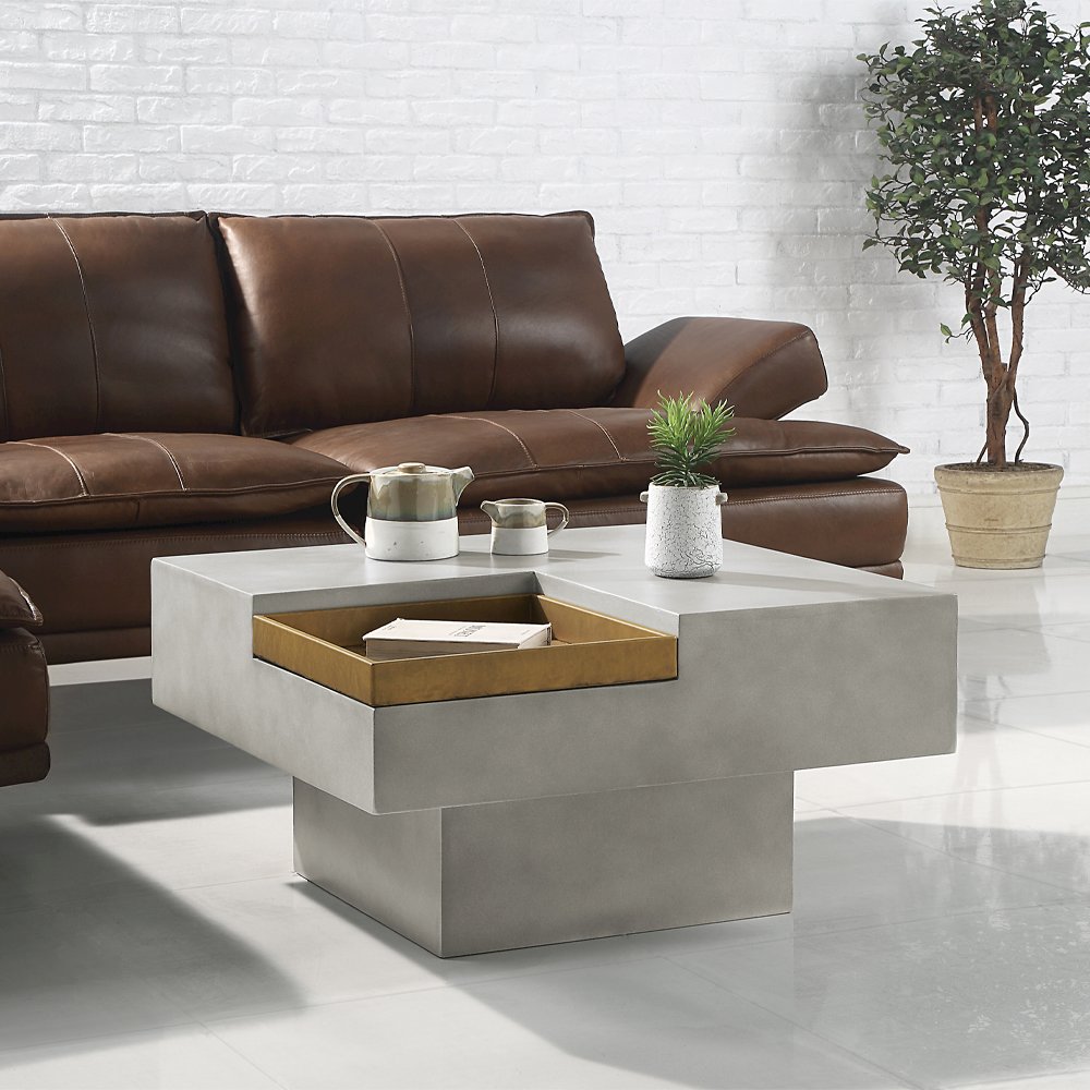 Kailano Coffee Table Weathered Gray. Picture 1