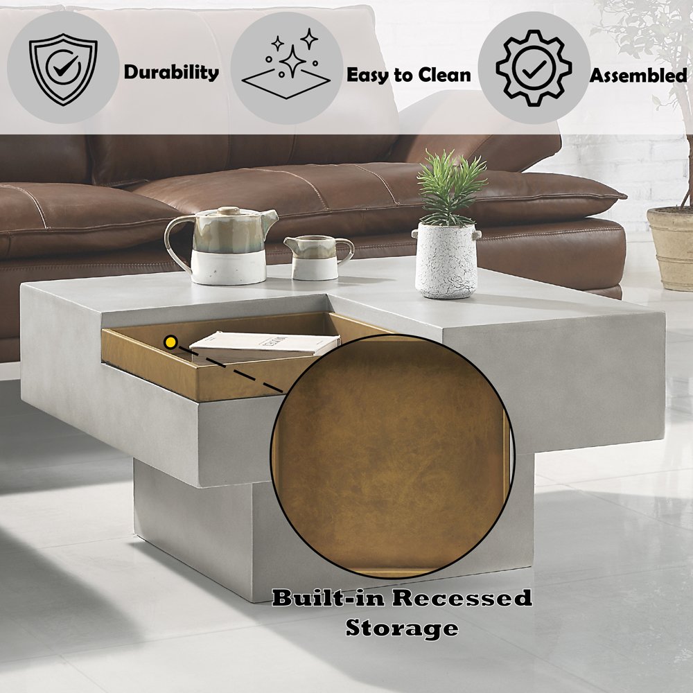 Kailano Coffee Table Weathered Gray. Picture 6