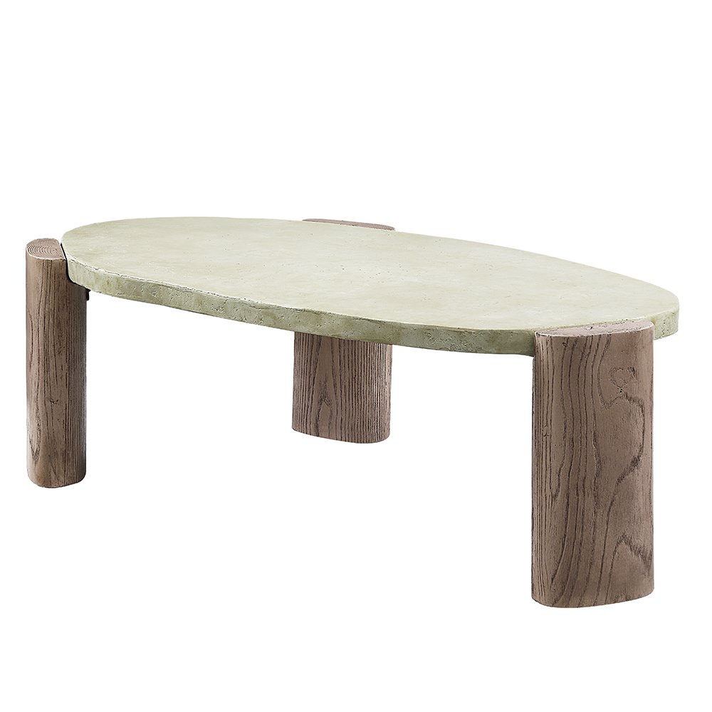 Jacinda Coffee Table Weatheren Gray & Oak. Picture 2