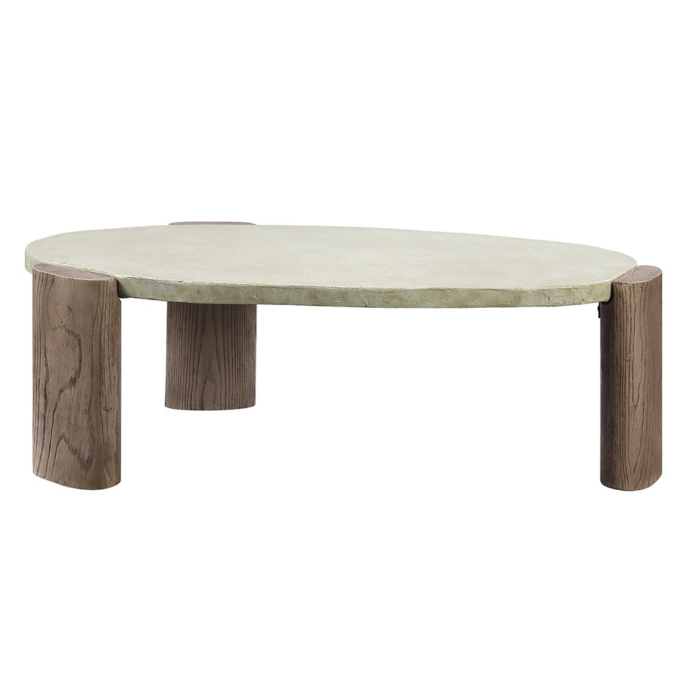 Jacinda Coffee Table Weatheren Gray & Oak. Picture 3
