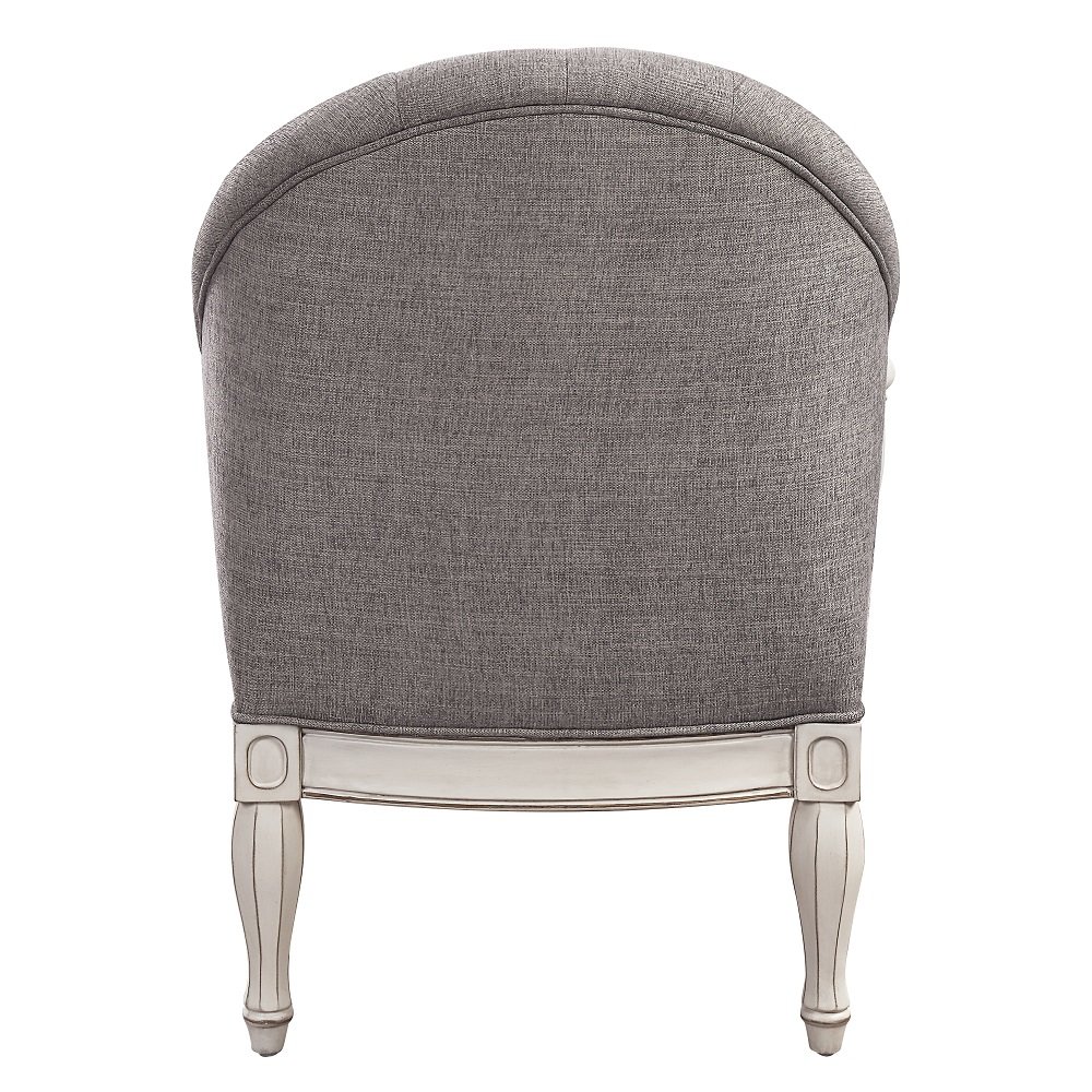 Florian Chair Gray Fabric & Antique White. Picture 5