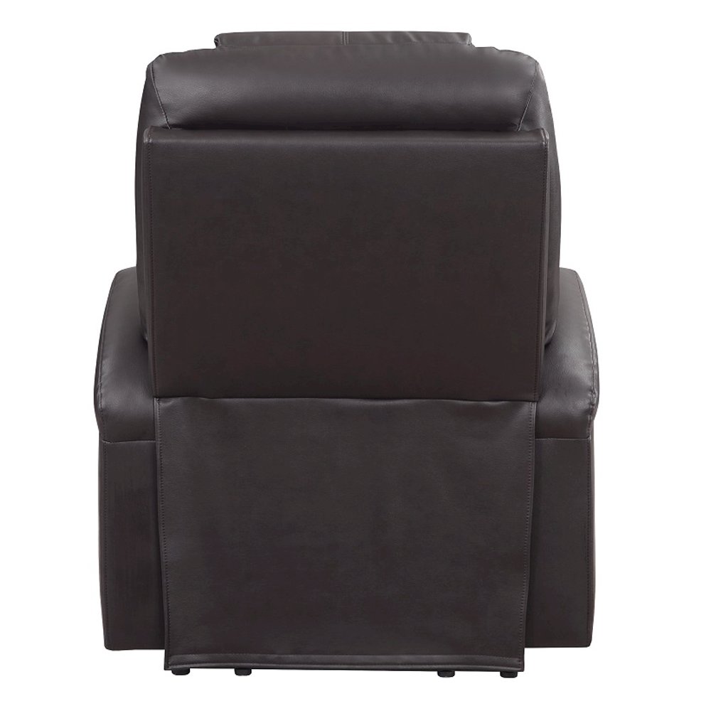 Evander Recliner w/Power Lift & Massage Brown Leather Aire. Picture 5