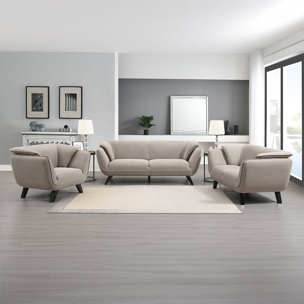 Nayeli Loveseat Brown Linen. Picture 10