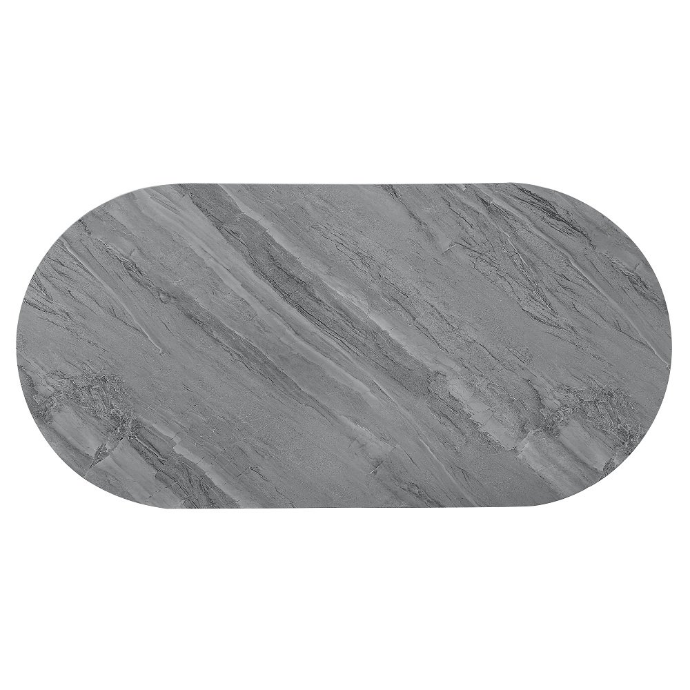 Yukino Coffee Table Gray High Gloss & Chrome. Picture 4