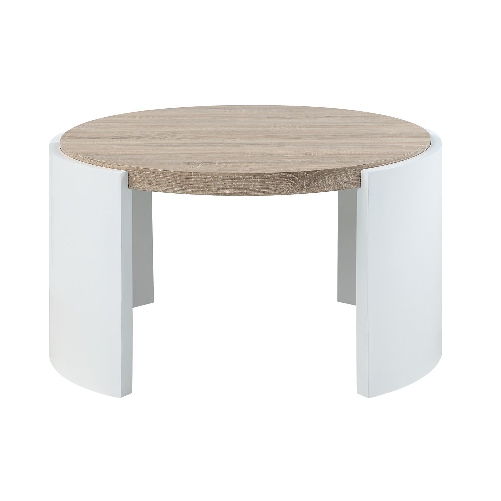 Zoma Coffee Table White High Gloss & Oak. Picture 3