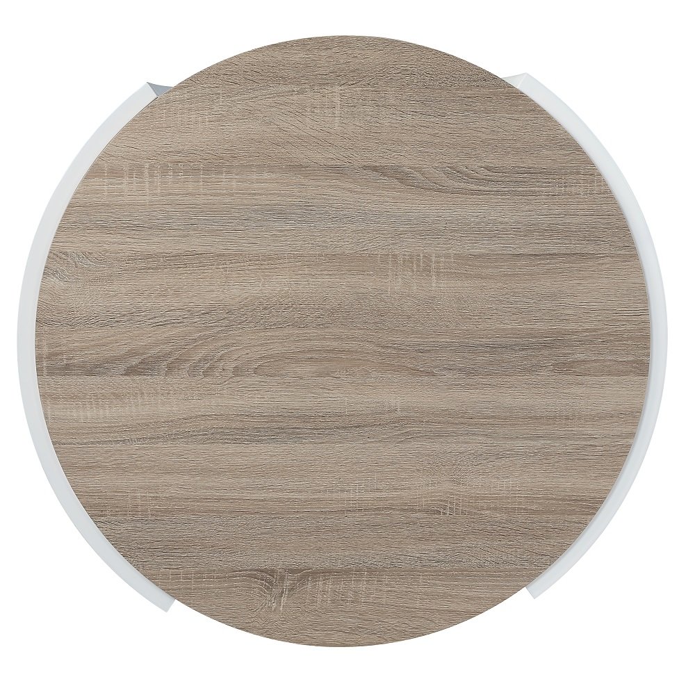 Zoma Coffee Table White High Gloss & Oak. Picture 4