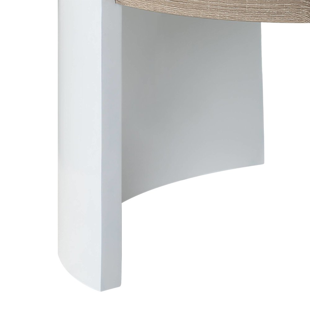 Zoma Coffee Table White High Gloss & Oak. Picture 6