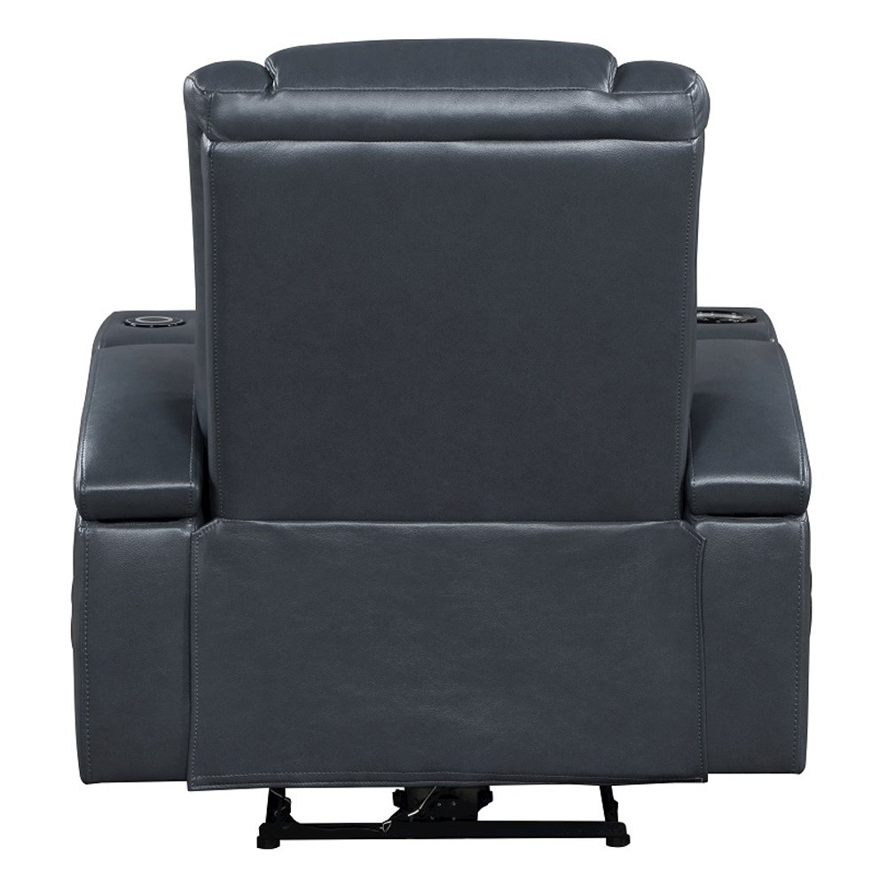 Alair Power Motion Recliner w/Bluetooth Speaker & Cooling Cup Holder Blue & Blac. Picture 5
