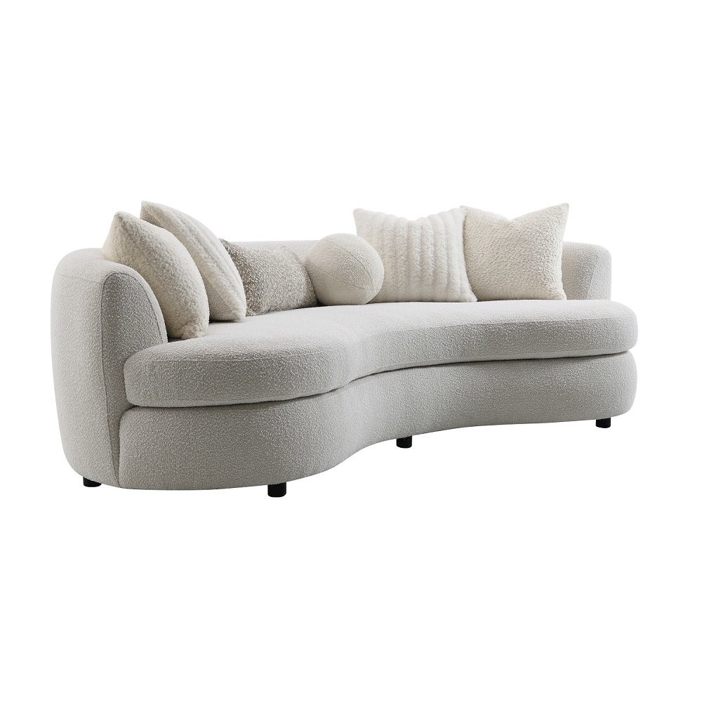 Iniko Sofa w/6 Pillows Beige Boucle. Picture 2
