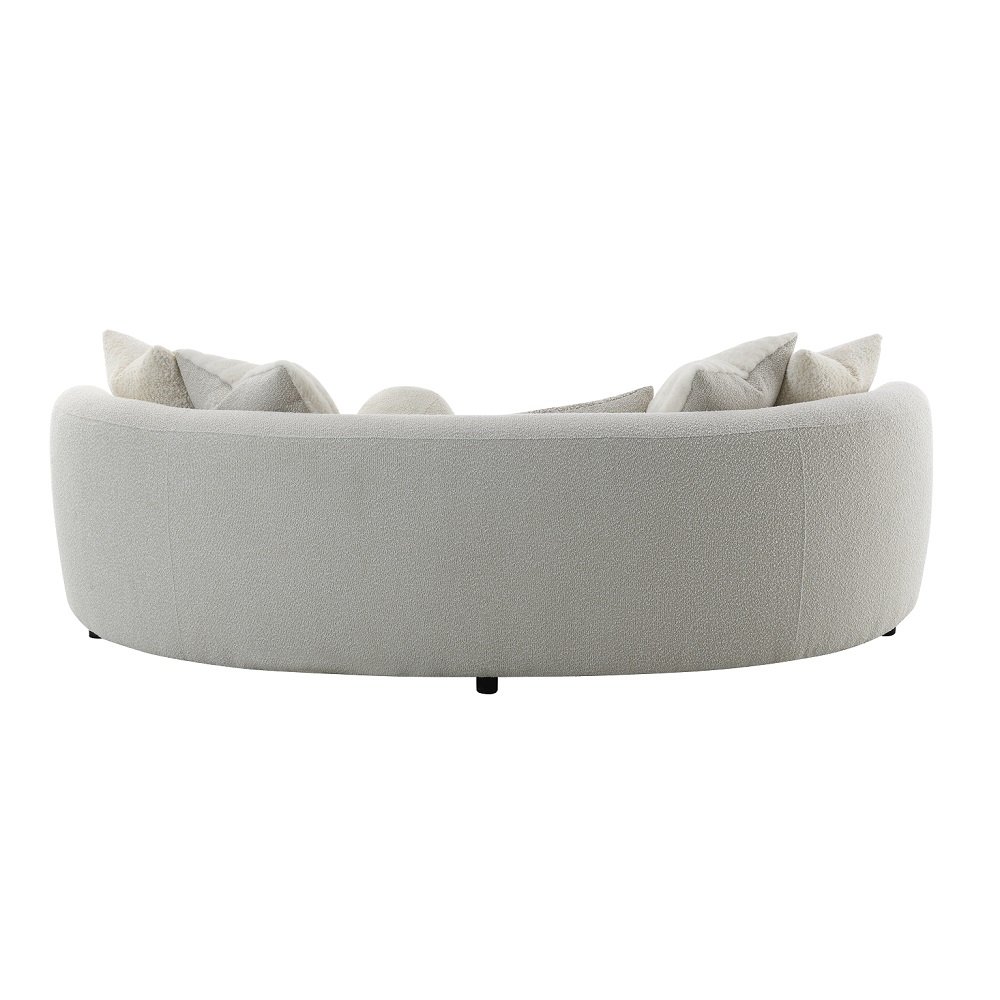 Iniko Sofa w/6 Pillows Beige Boucle. Picture 5