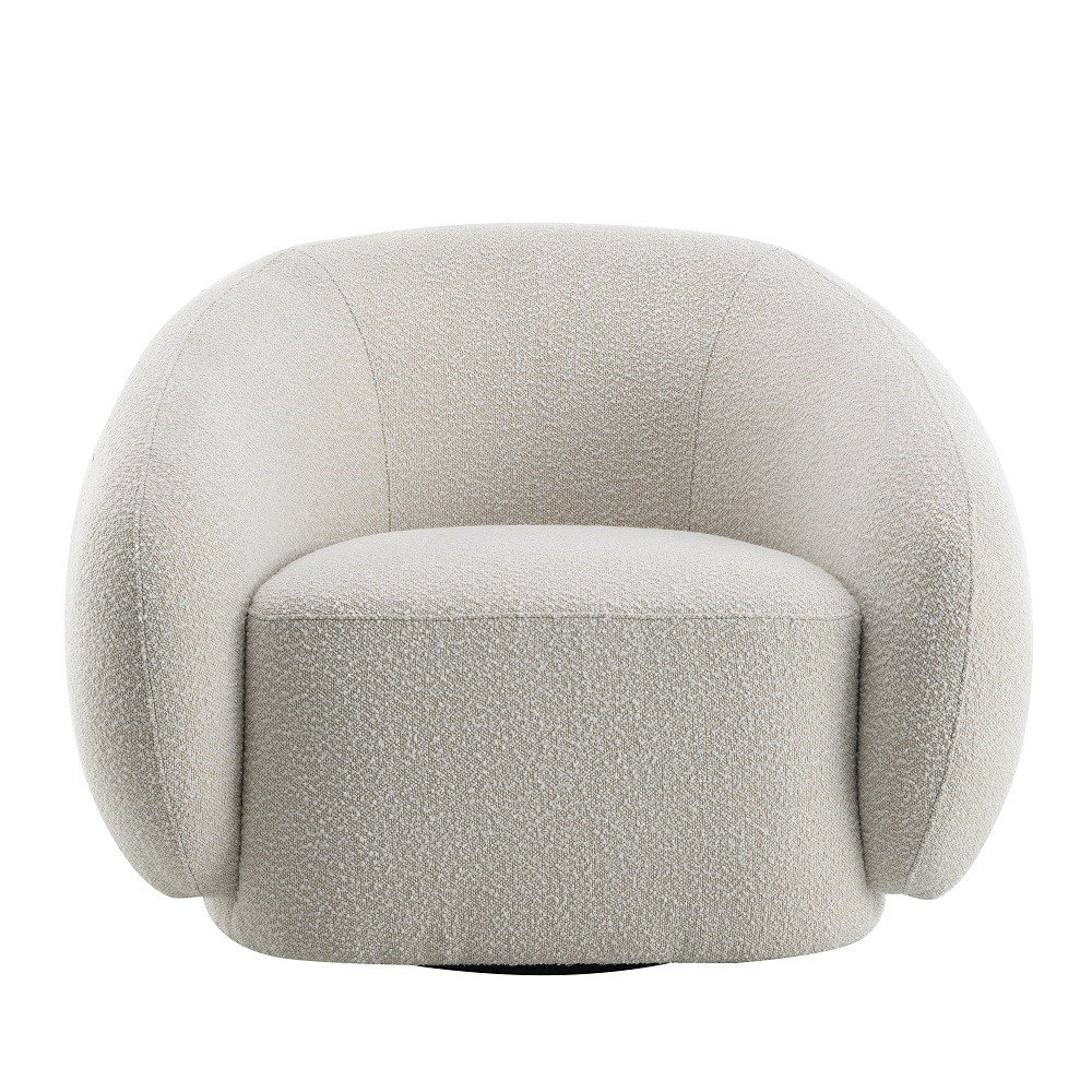 Isabel Chair w/Swivel Beige Boucle. Picture 3