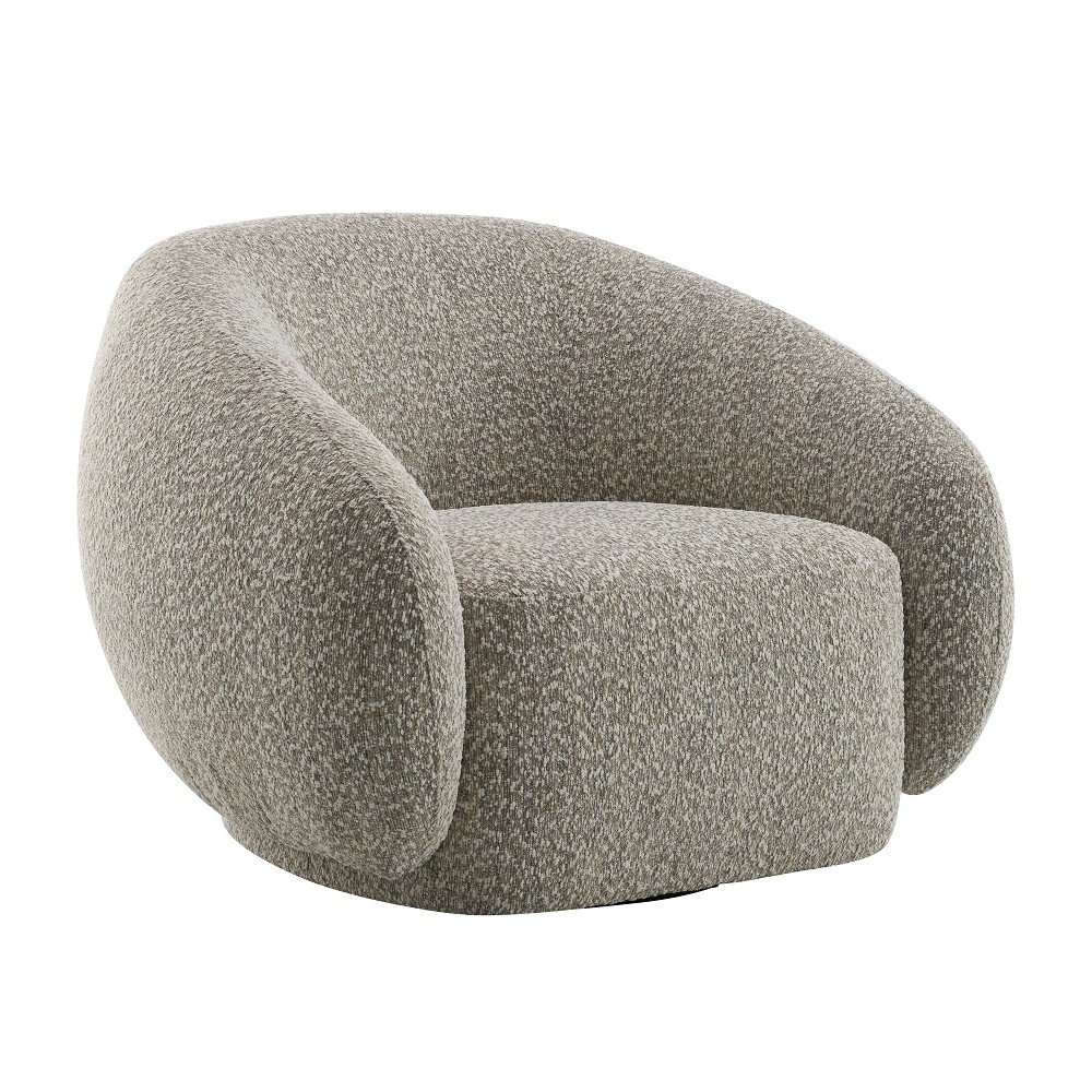 Isabel Chair w/Swivel 2 Tone Brown Boucle. Picture 2