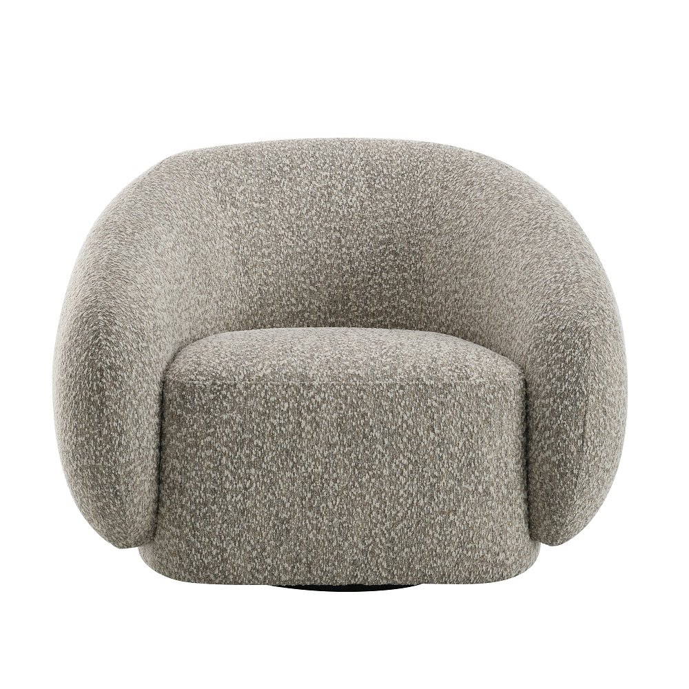 Isabel Chair w/Swivel 2 Tone Brown Boucle. Picture 3