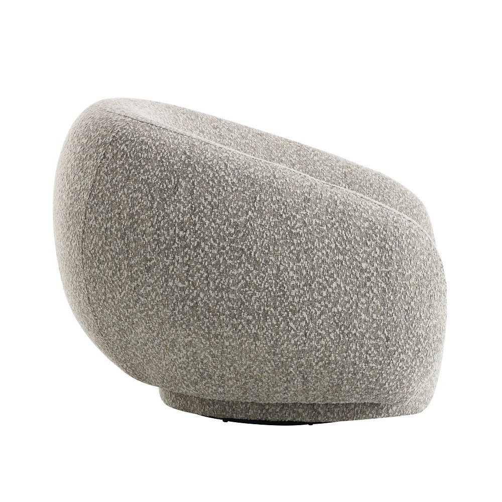 Isabel Chair w/Swivel 2 Tone Brown Boucle. Picture 4