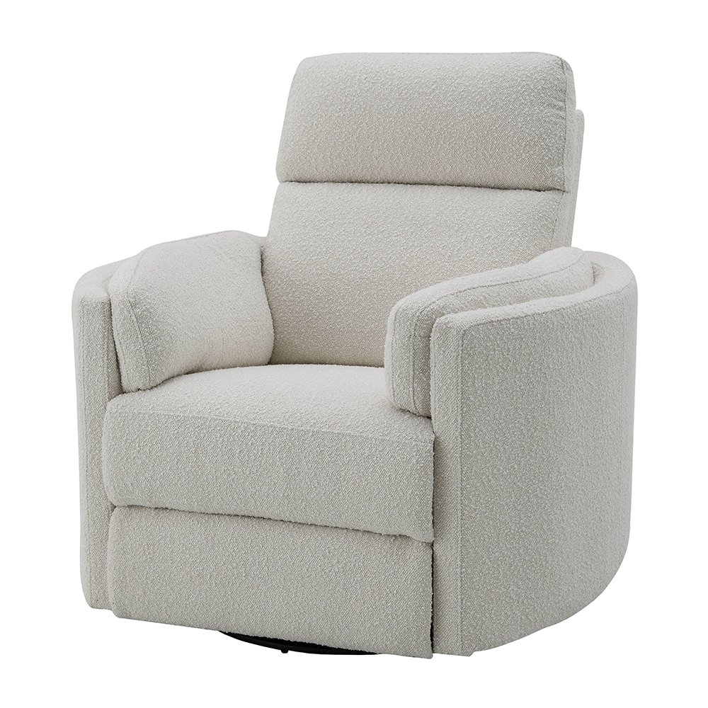 Sagen Glider Recliner w/Swivel Beige Boucle. Picture 2
