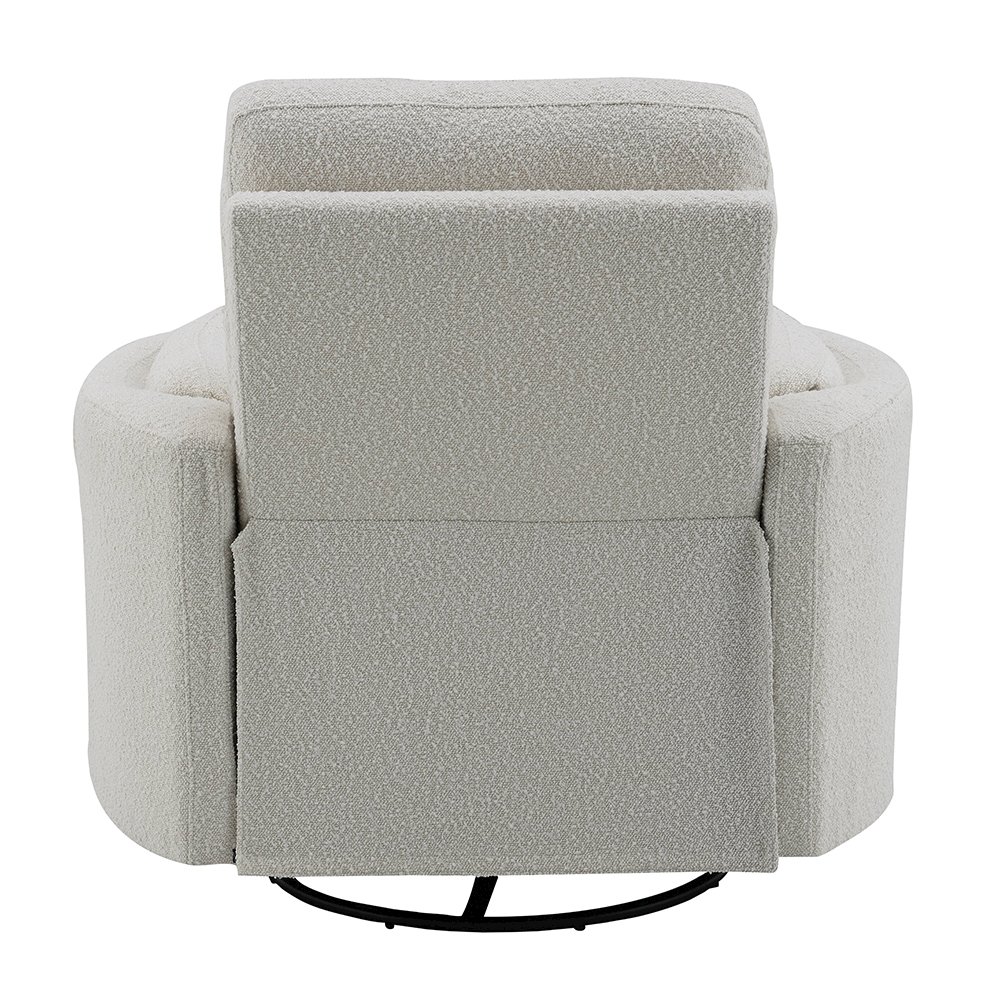 Sagen Glider Recliner w/Swivel Beige Boucle. Picture 5