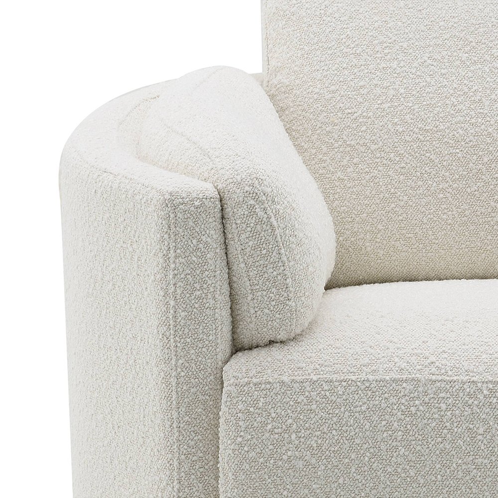 Sagen Glider Recliner w/Swivel Beige Boucle. Picture 7