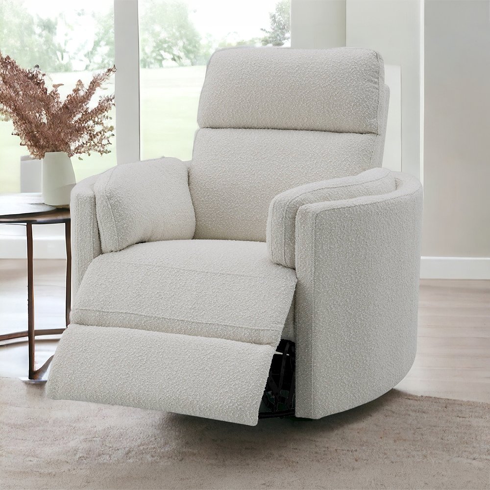 Sagen Glider Recliner w/Swivel Beige Boucle. Picture 9