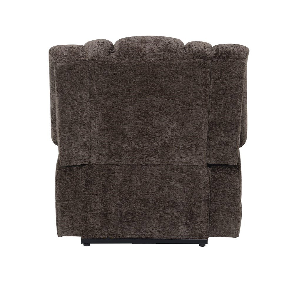 Pacay Power Recliner w/Lift, Heating & Massage Brown Chenille. Picture 5