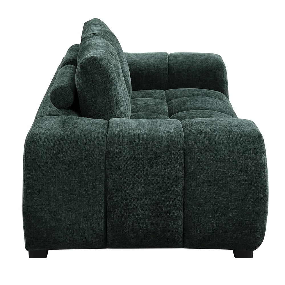 Ferrand Loveseat Green Chenille. Picture 4