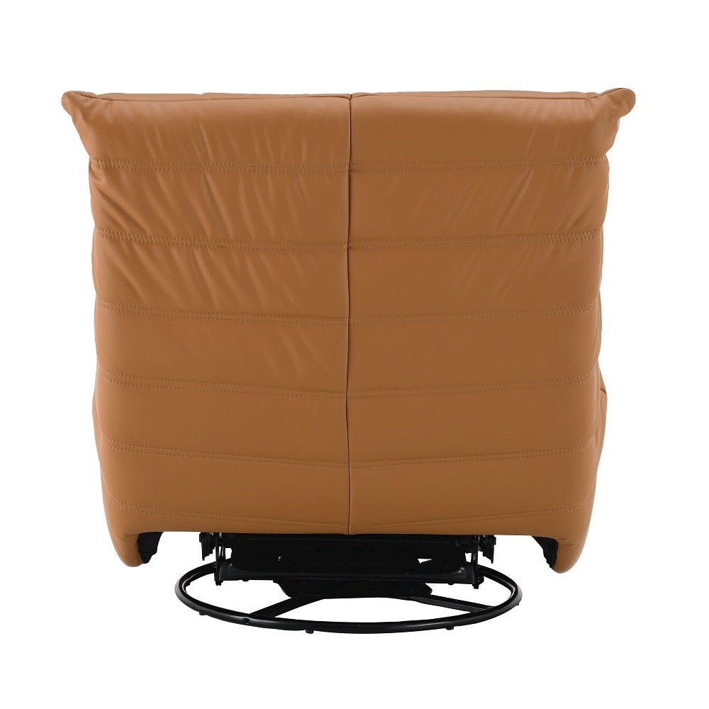 Talmon Glider Recliner w/Swivel Orange Synthetic Leather. Picture 5