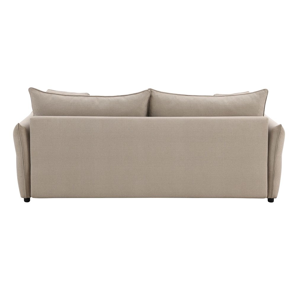 Irina Sofa w/Sleeper, Storage & 4 Pillows Beige Fabric. Picture 5