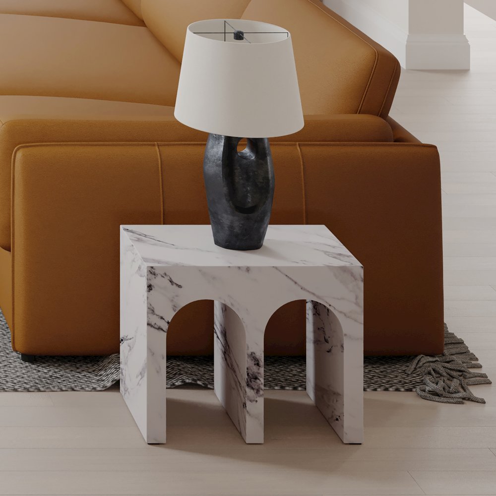 Fritzy End Table Engineered Stone. Picture 1