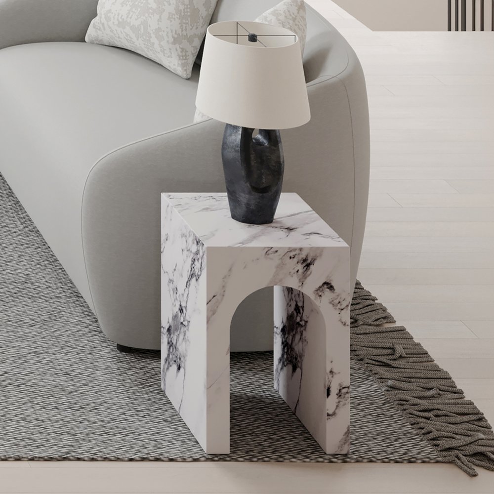 Fritzy End Table Engineered Stone. Picture 1