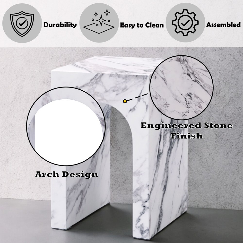 Fritzy End Table Engineered Stone. Picture 6